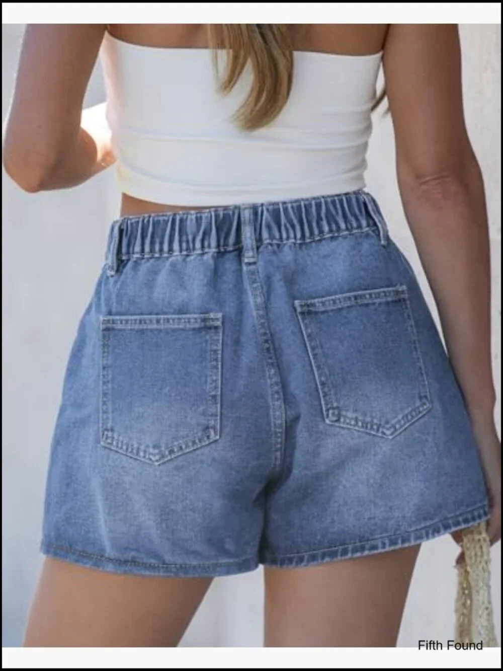 High Waisted Baggy Wide Leg Denim Shorts 4